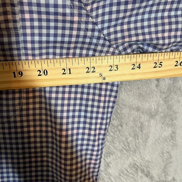 Peter Millar Blue Plaid Button Down Shirt Men's Size Large Long Sleeve - Picture 8 of 9